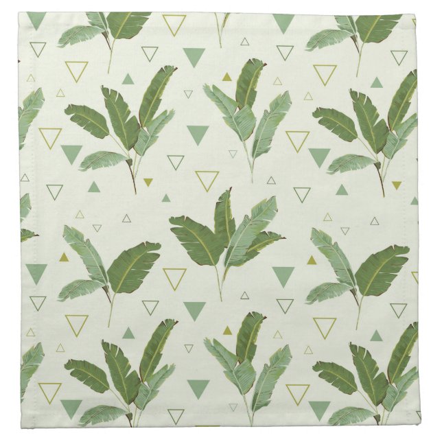 Banana Leaf With Triangles Cloth Napkin (Front)