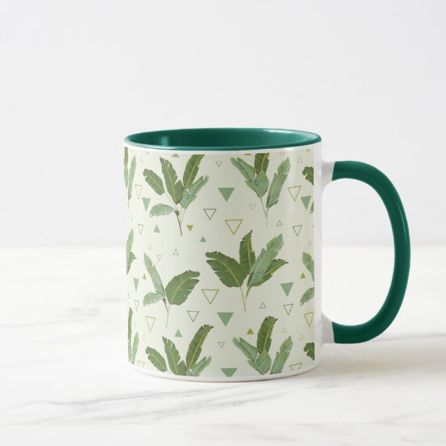 Banana Leaf With Triangles Mug (Right)