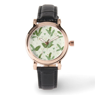 Banana Leaf With Triangles Watch