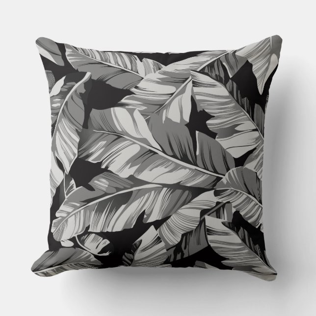 Banana Leaves 3 Throw Pillow (Front)