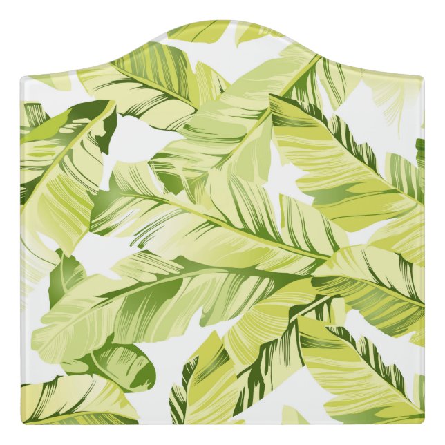 Banana Leaves 4 Door Sign (Large Crest Front)