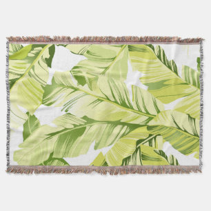 Banana Leaves 4 Throw Blanket