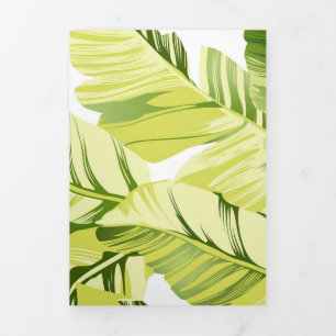 Banana Leaves 4 Tri-Fold Holiday Card