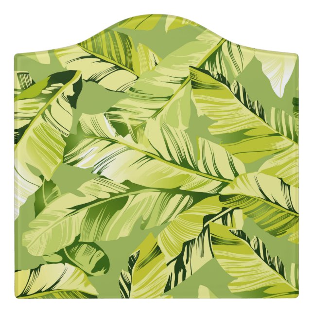 Banana Leaves 5 Door Sign (Large Crest Front)