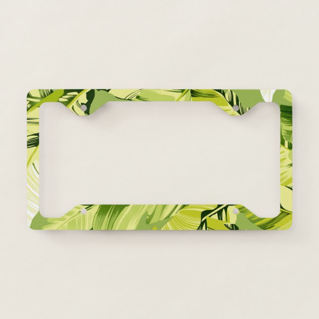 Banana Leaves 5 License Plate Frame (Front)