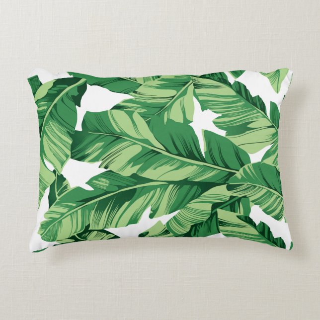 Banana leaves accent pillow (Front)