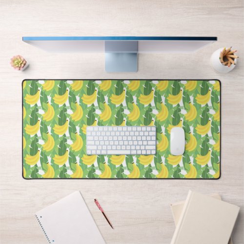 Banana Leaves And Fruit Pattern  Monogram Desk Mat