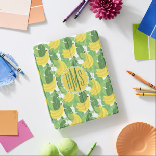 Banana Leaves And Fruit Pattern   Monogram iPad Smart Cover