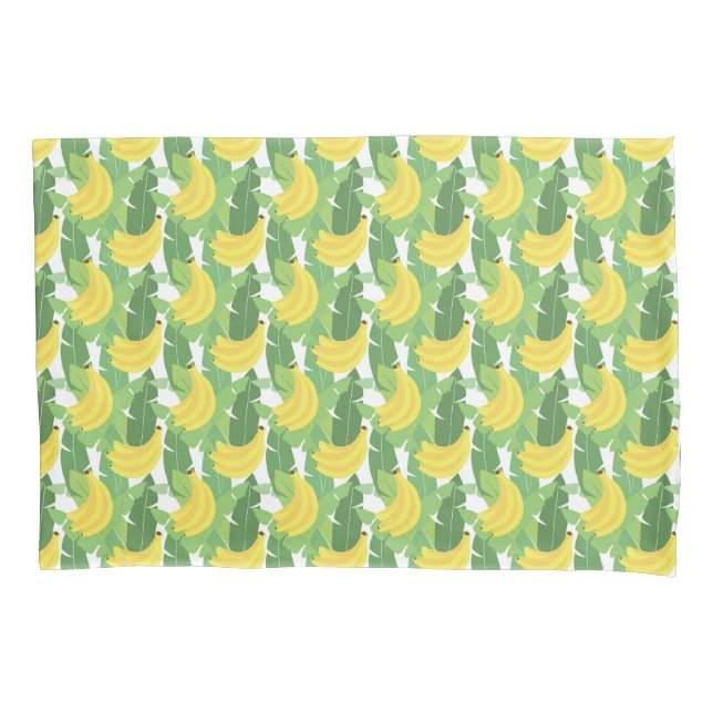 Banana Leaves And Fruit Pattern Pillowcase (Front-Left)
