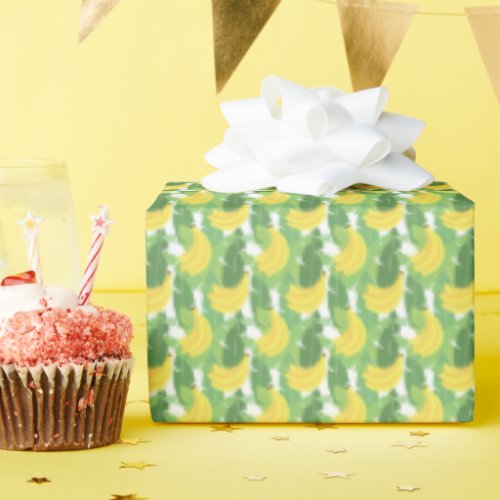 Banana Leaves And Fruit Pattern Wrapping Paper