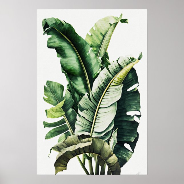 Banana Leaves Art Print Poster (Front)