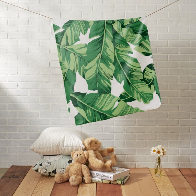 Banana leaves baby blanket (In Situ)