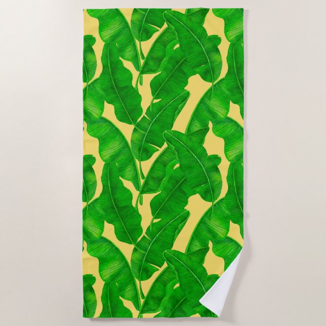 Banana leaves beach towel (Front)