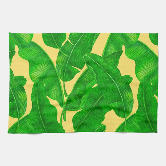 Banana leaves kitchen towel (Horizontal)