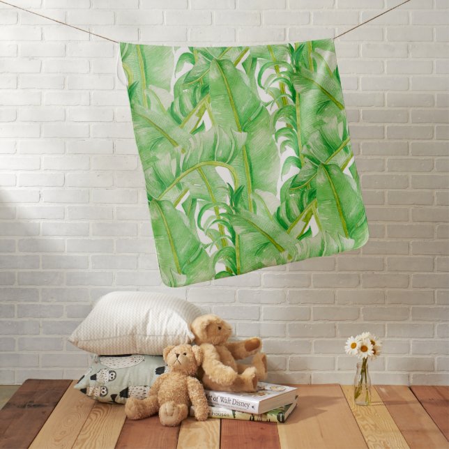 Banana Leaves on a Baby Blanket (In Situ)