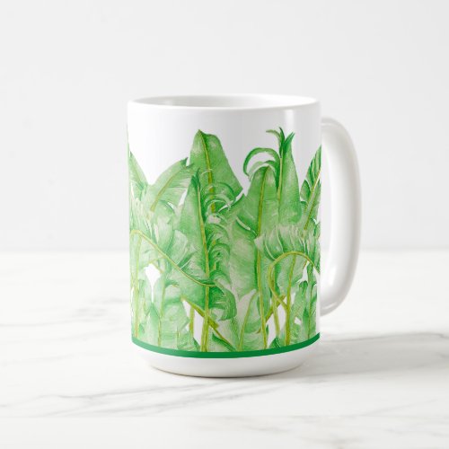 Banana Leaves on a Classic Mug 15 oz