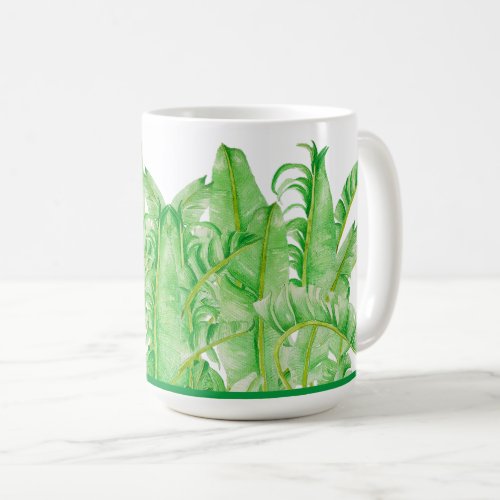 Banana Leaves on a Classic Mug 15 oz