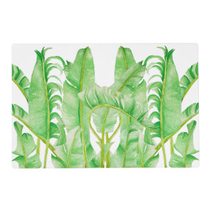 Banana Leaves on a Laminated Placemat