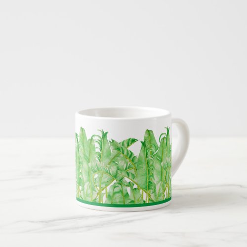 Banana Leaves on an Espresso Mug