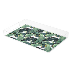 Banana Leaves Palm Tree Acrylic Tray