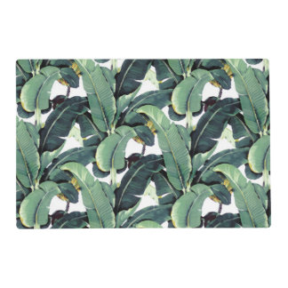 Banana Leaves Palm Tropical Laminated Placemat