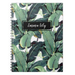 Banana Leaves Palm Tropical Spiral Notebook at Zazzle