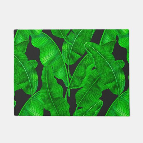 Banana leaves pattern doormat