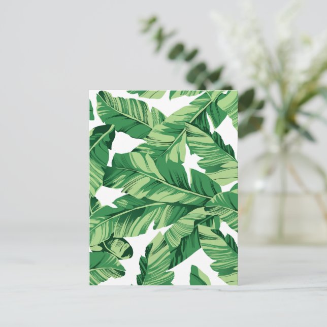 Banana leaves postcard (Standing Front)