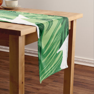 Banana leaves short table runner