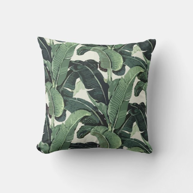 BANANA leaves Throw Pillow (Front)