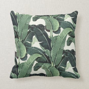 Banana Leaves Throw Pillow by maison13 at Zazzle