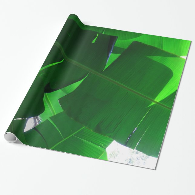 Banana Leaves Wrapping Paper (Unrolled)