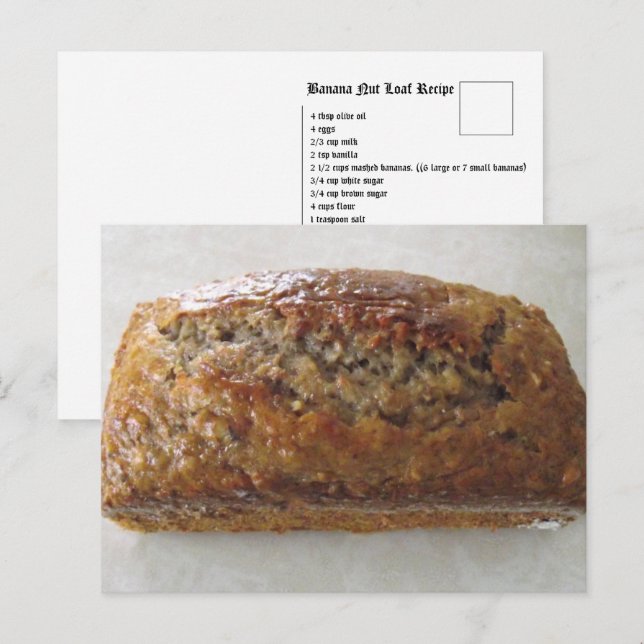 Banana Loaf Recipe Postcard (Front/Back)