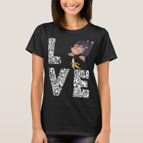 Banana Lover Funny Monkey Tropical Summer Fruit Lo T_Shirt