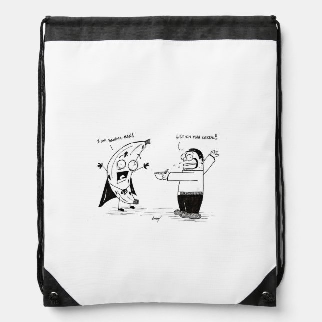 Banana Man Funny Cartoon Backpack (Front)