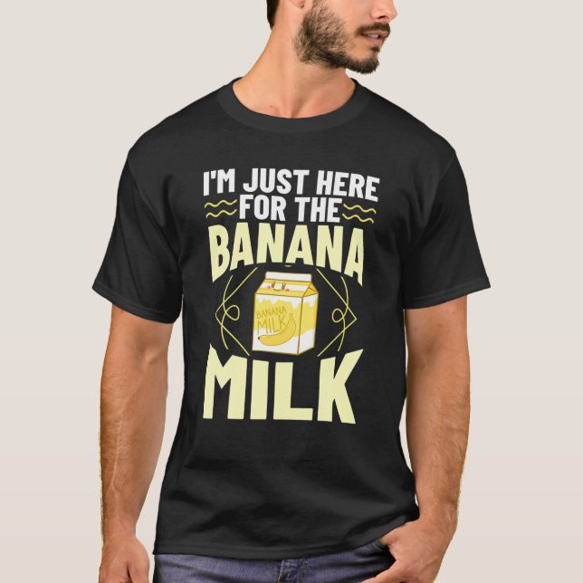 Banana Milk Milkshake Korean Flavored Chocolate T-Shirt (Front)
