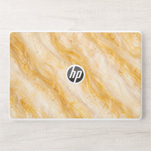 Banana Milkshake Marble Texture Design HP Laptop Skin