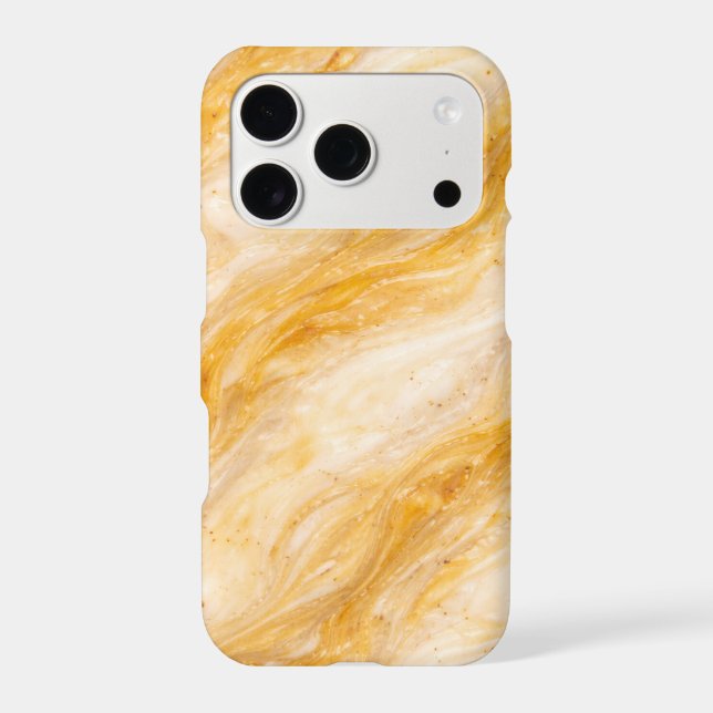 Banana Milkshake Marble Texture Design iPhone Case (Back)