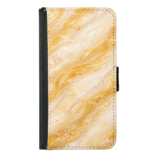 Banana Milkshake Marble Texture Design Samsung Galaxy S5 Wallet Case