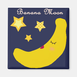 Banana Moon Magnet(Square) Magnet