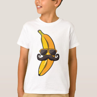 Banana Mustache Sunglasses Face Funny Fruit Cool B T-Shirt