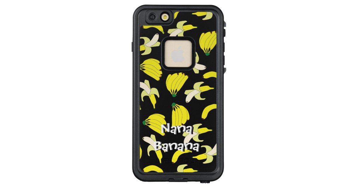 Banana Nana With 3d Text Lifeproof Iphone Case Zazzle Com