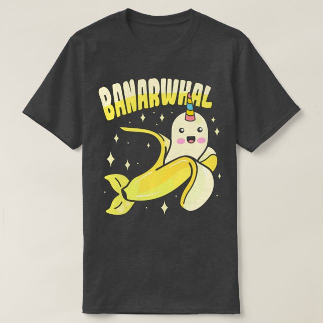 Banana Narwhal Design for Kids and Donut Lovers T-Shirt (Design Front)