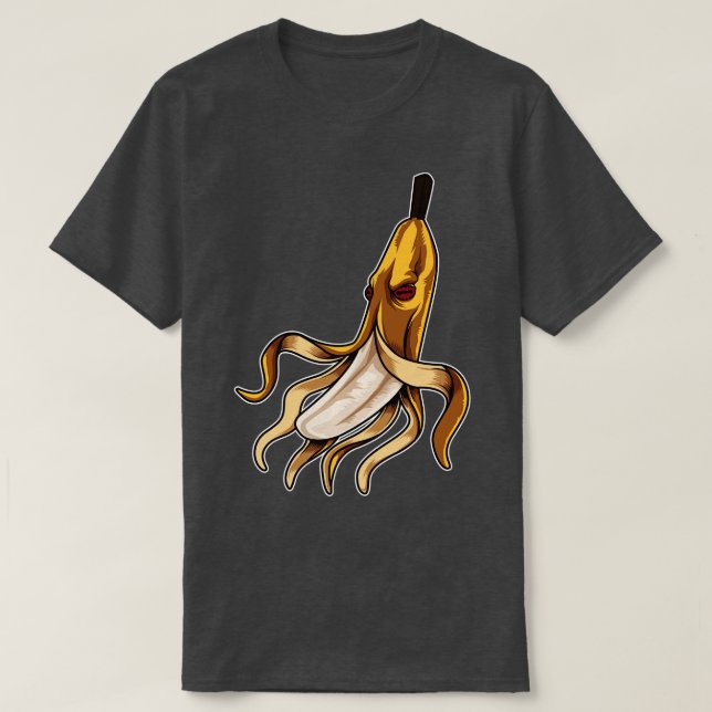 Banana Octopus Underwater Vitamins T-Shirt (Design Front)