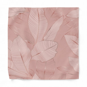 Banana, palm leaves: shiny copper. bandana