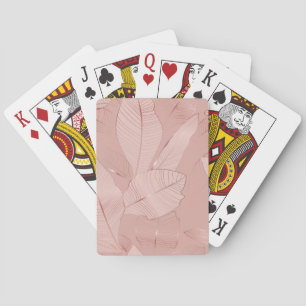 Banana, palm leaves: shiny copper. poker cards