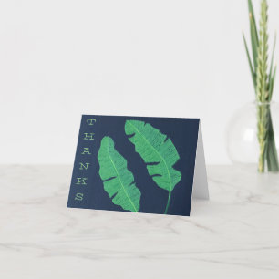Banana Palms Letterpress Thank You Card