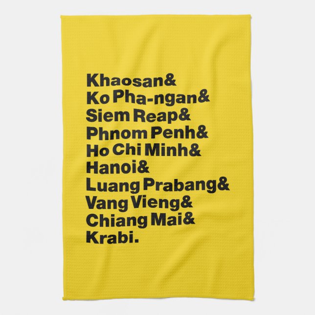 Banana Pancake Trail / Circuit Kitchen Towel (Vertical)