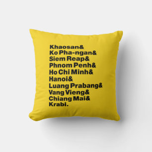 Banana Pancake Trail / Circuit Throw Pillow