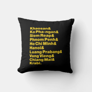 Banana Pancake Trail / Circuit Throw Pillow